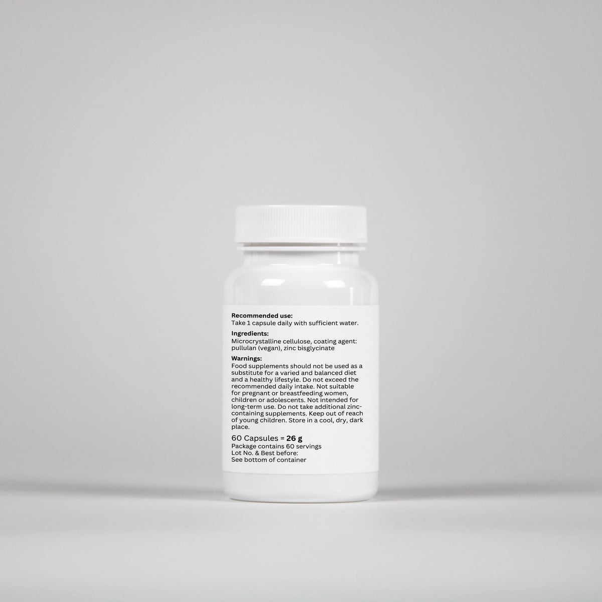Zinc Bisglycinate – 60 Capsules