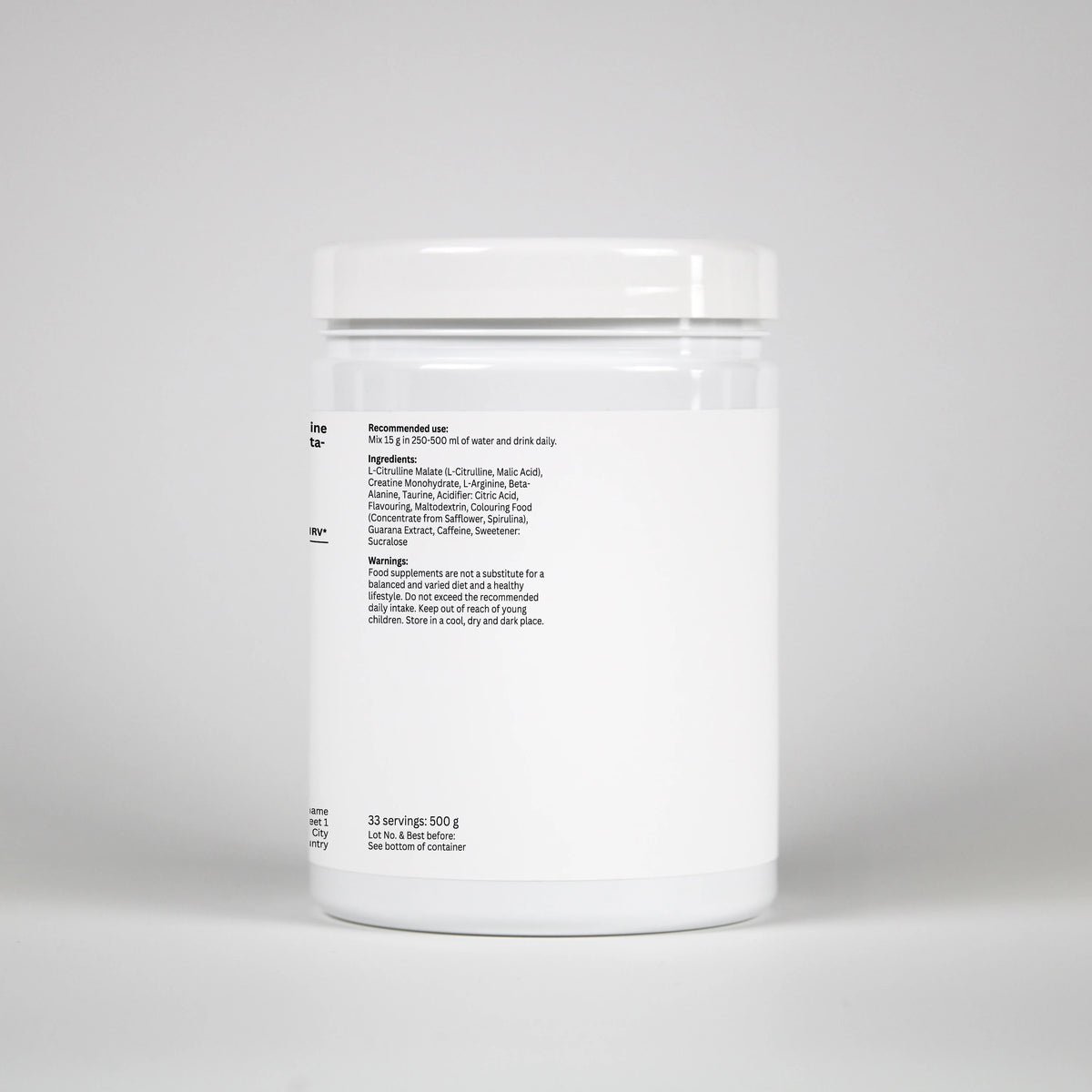 Pre-Workout Booster Green Apple - 500g