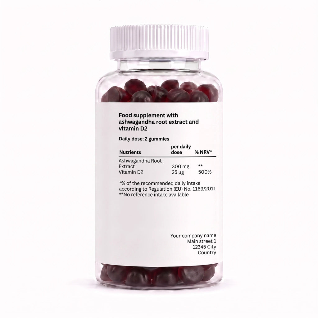 Ashwagandha + Vitamin D2 Gummies – 60 Gummies