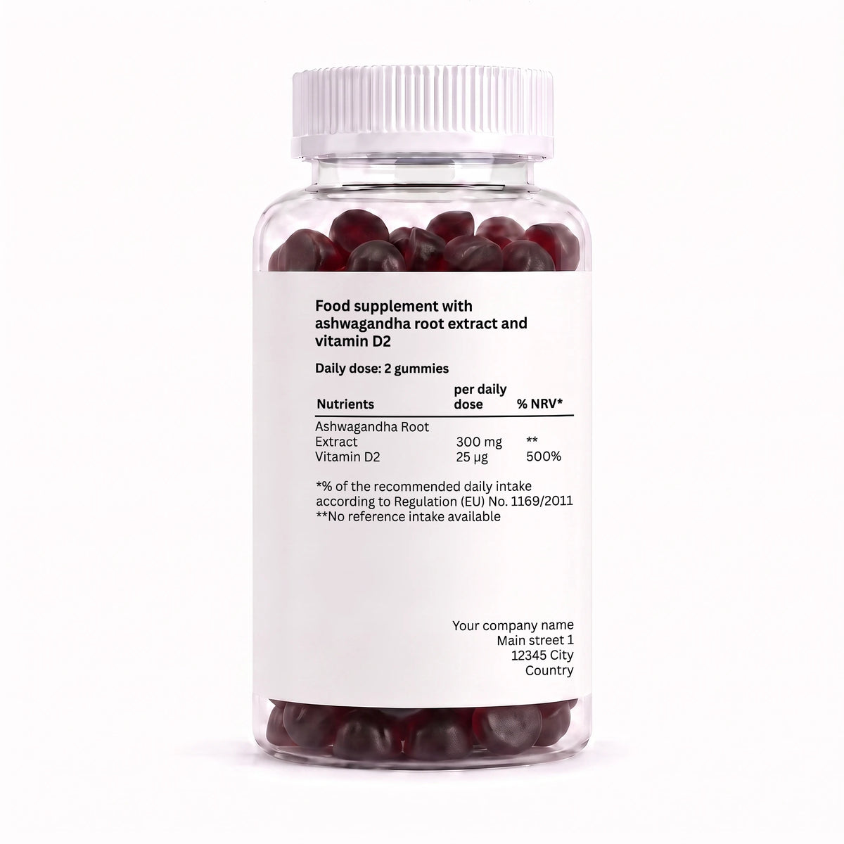 Ashwagandha + Vitamin D2 Gummies – 60 Gummies