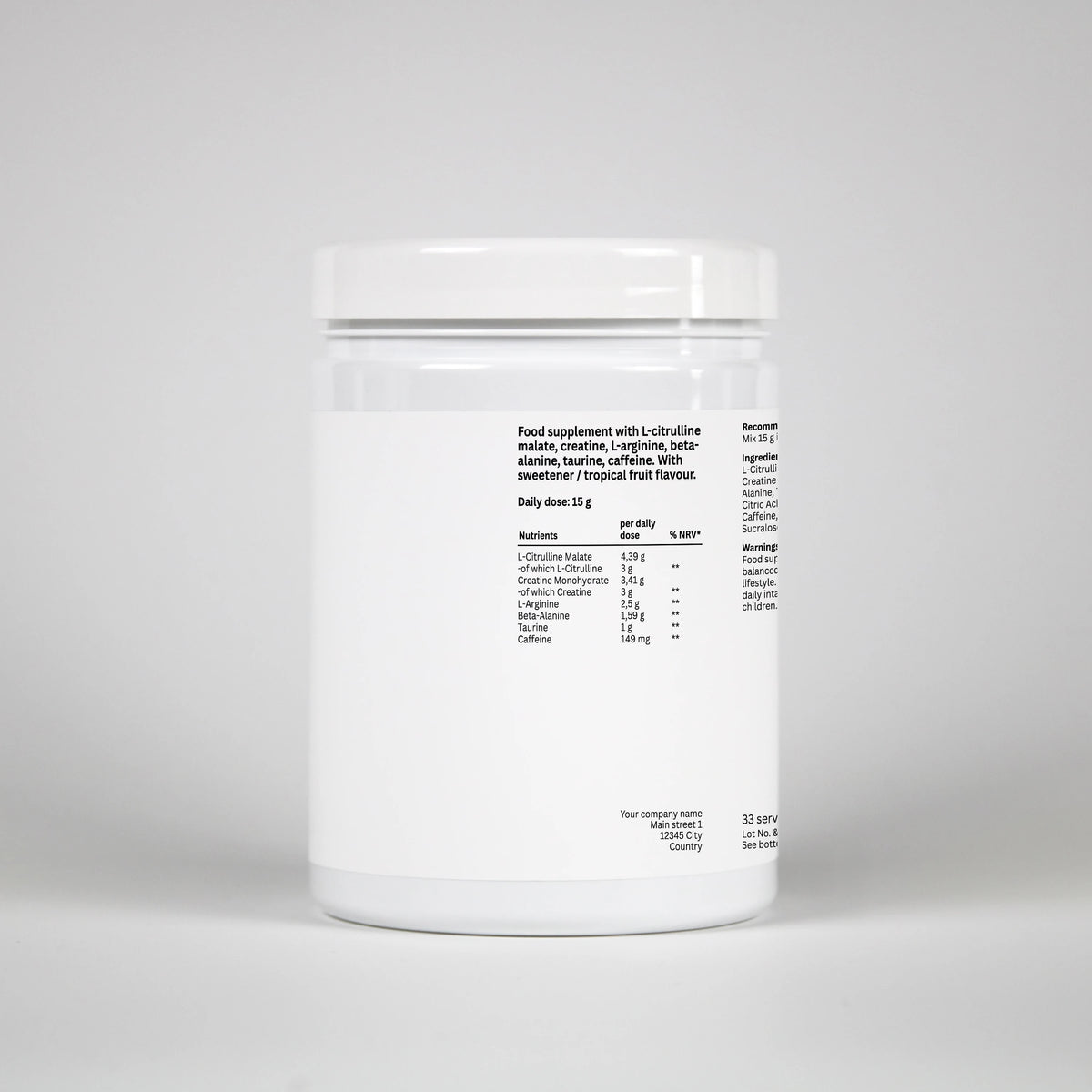 Pre-Workout Booster Tropical - 500g