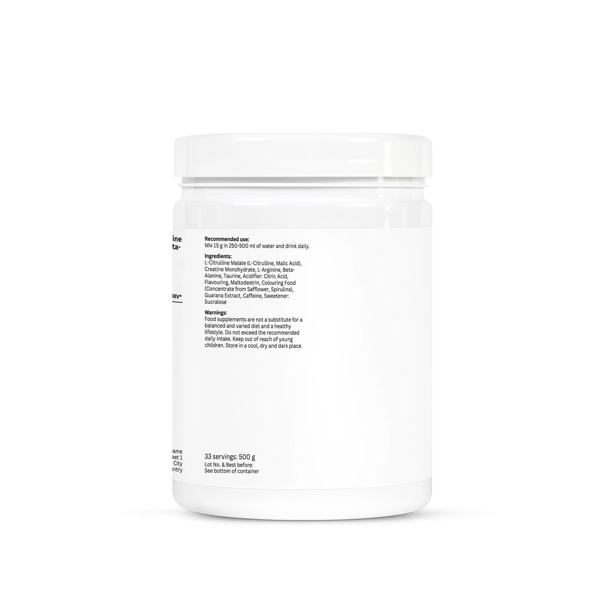 Pre-Workout Booster Green Apple - 500g