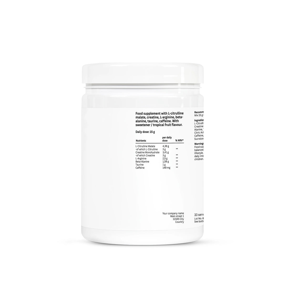 Pre-Workout Booster Tropical - 500g